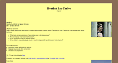 Desktop Screenshot of heatherleetaylor.com